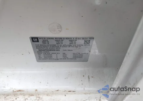 2014 Chevrolet Silverado 1500 High Country из США, поврежденный, VIN 3GCUKTEC6EG381663